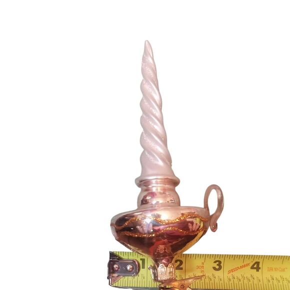 Vintage 1996 Glass By Peschka 4 Hand Blown Candlestick Christmas Ornaments - Picture 7 of 7